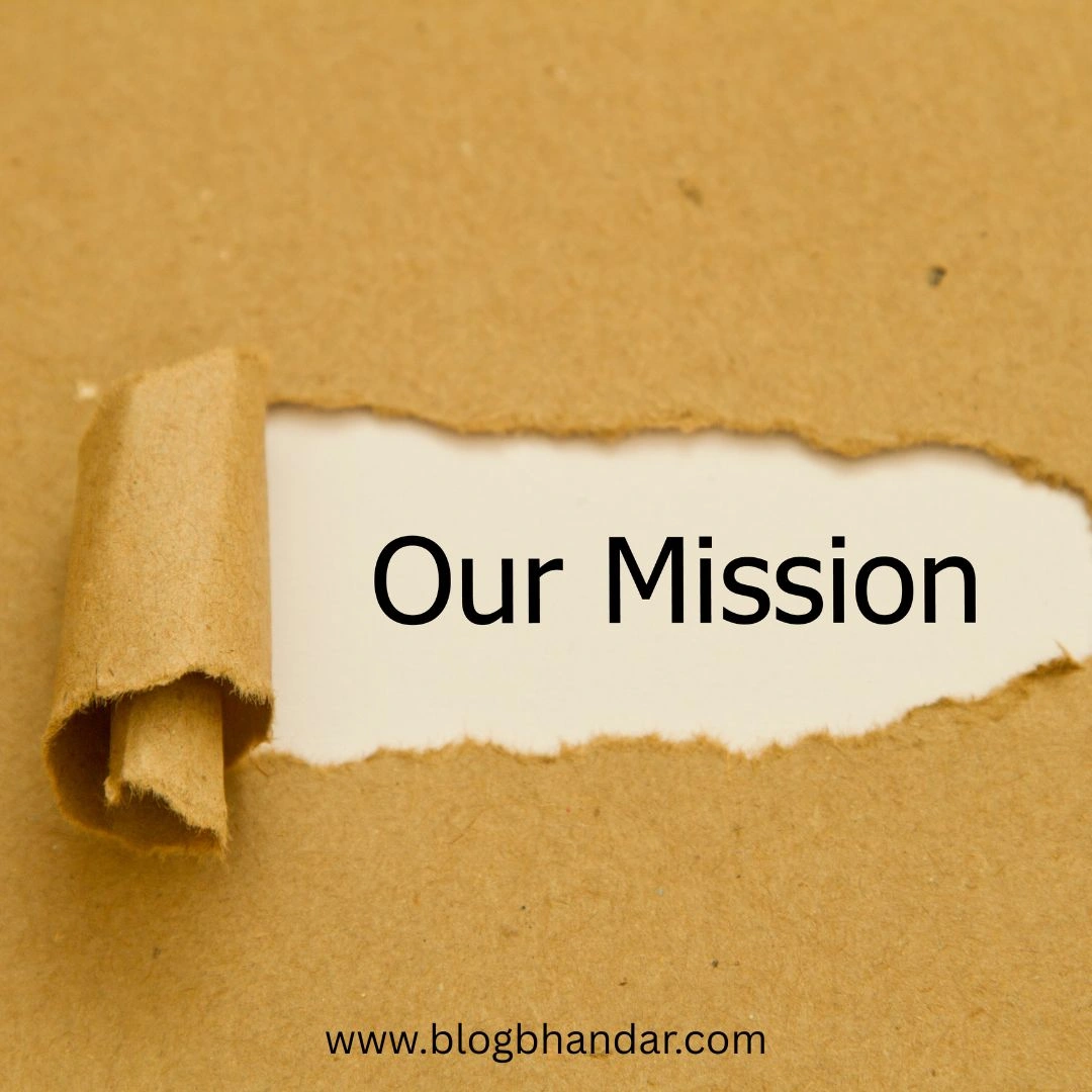 image shows a tear rolled piece of paper under text our mission